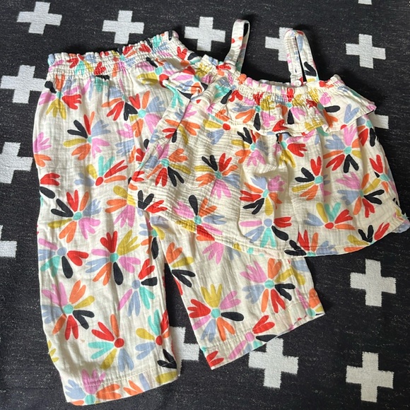 Rainbow Aster 2 piece cotton muslin set - Picture 1 of 5